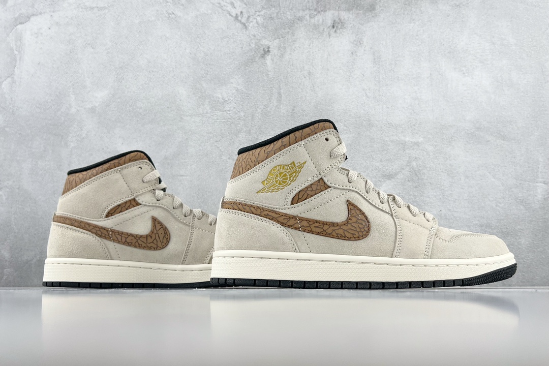 260 Jordan Air Jordan 1 Mid ”Brown Elephant” 白棕 DZ4129-102