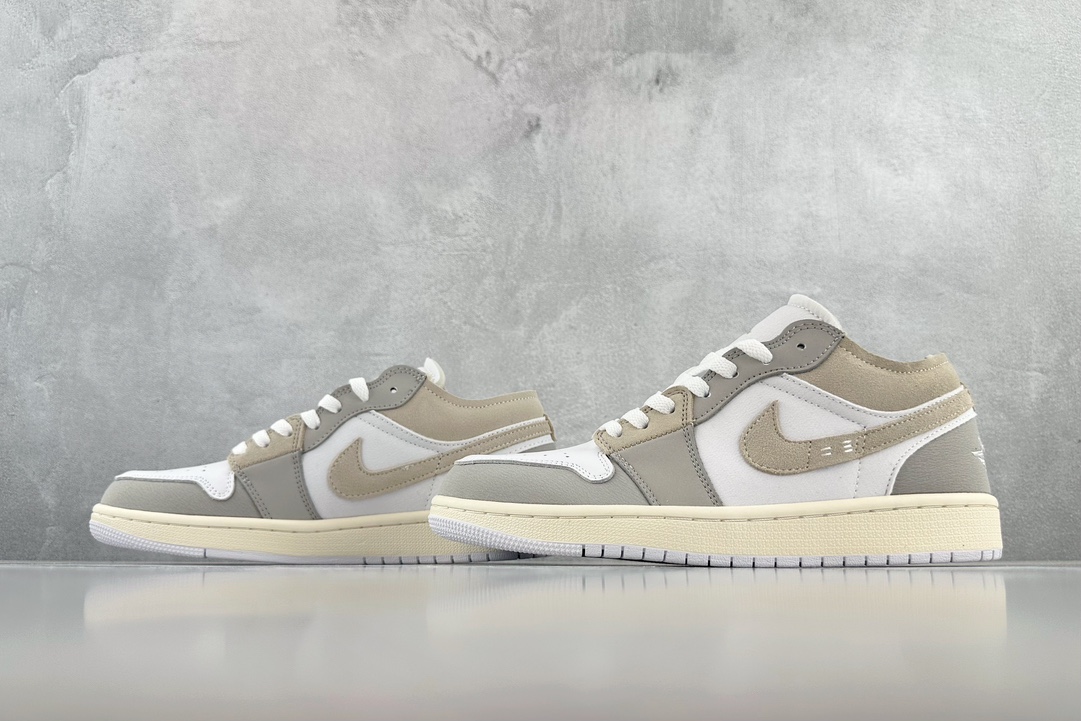 200 外贸批次 Jordan Air Jordan 1 Low SE Craft "Tech Grey"解构白灰 FN1635-002