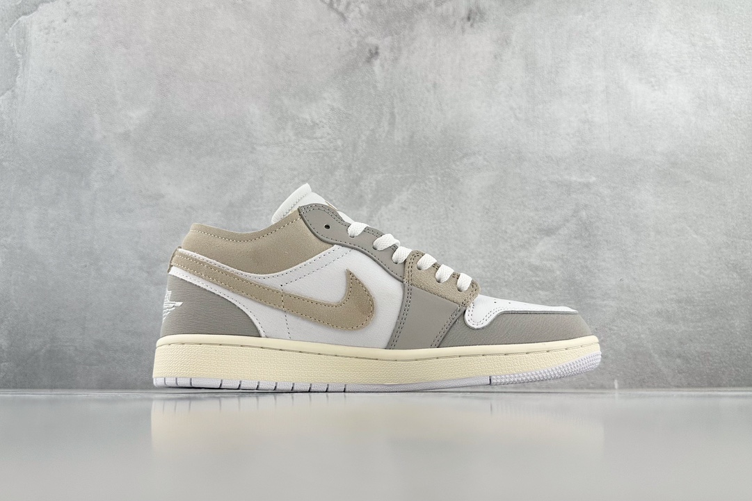 200 外贸批次 Jordan Air Jordan 1 Low SE Craft "Tech Grey"解构白灰 FN1635-002