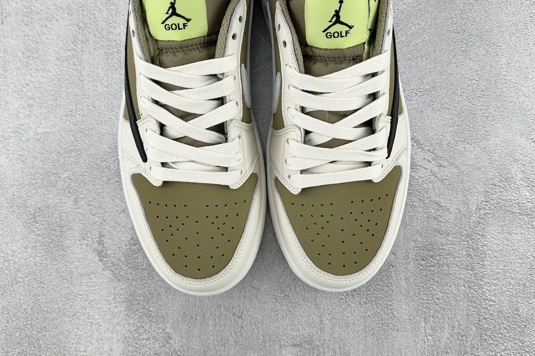 特供版综合版TravisScottxJordanAirJordan1LowGolf棕白货号FZ31242