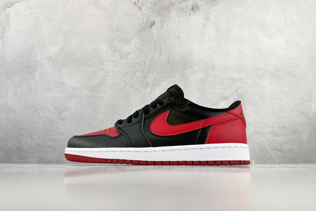 300 巅峰品质 Jordan Air Jordan 1 Retro Low OG Bred GS 黑红 709999-001