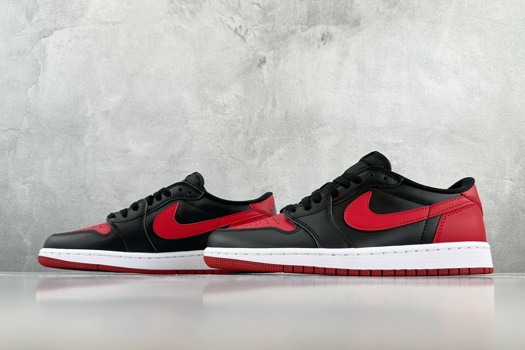 300 巅峰品质 Jordan Air Jordan 1 Retro Low OG Bred GS 黑红 709999-001