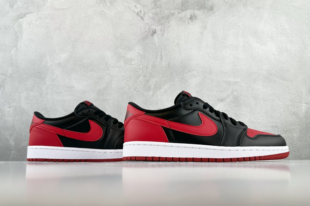 300 巅峰品质 Jordan Air Jordan 1 Retro Low OG Bred GS 黑红 709999-001