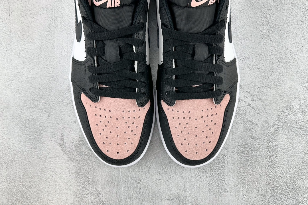 Top quality Jordan Air Jordan 1 retro low og ”bleached coral” cracked black and pink CZ0790-061