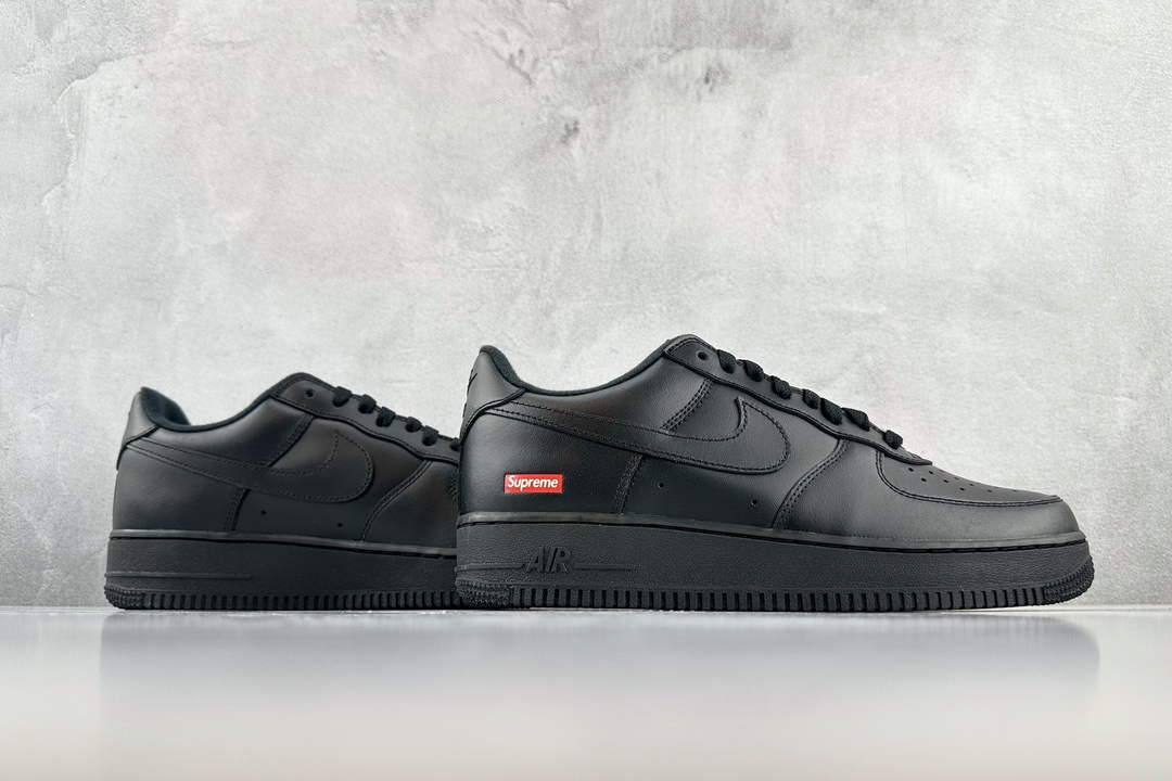 200 全新外贸批次 Supreme x Nike Air Force 1 Low box logo 黑色 CU9225-001