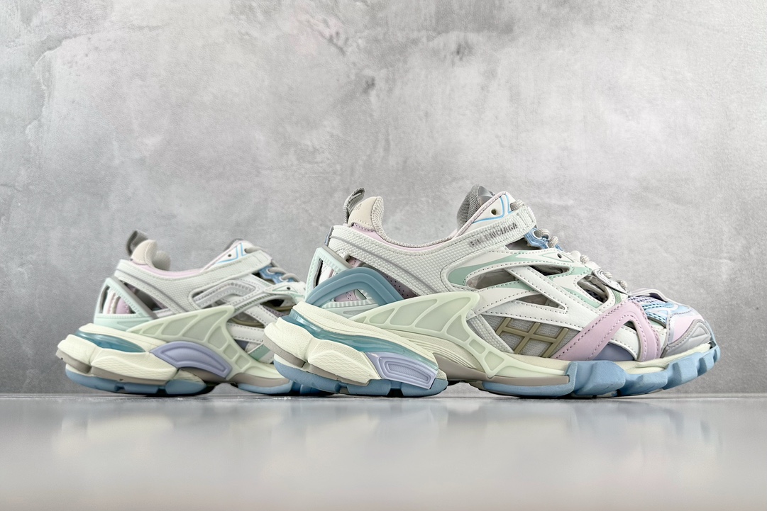 VG 520 Balenciaga巴黎世家 Track 2.0 Pastel 复古拼接 白蓝粉 568615W2GN39045