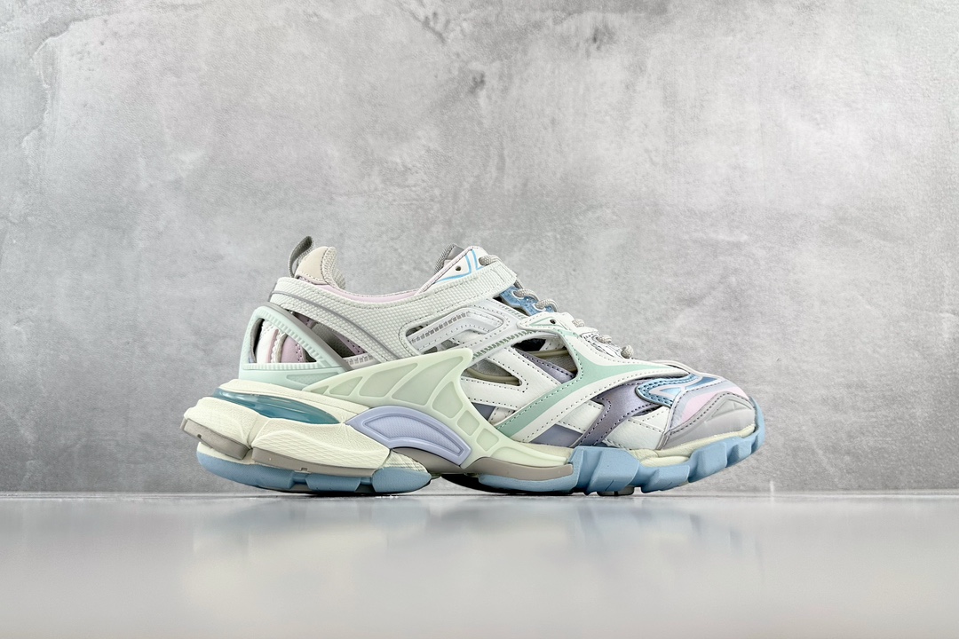 VG 520 Balenciaga巴黎世家 Track 2.0 Pastel 复古拼接 白蓝粉 568615W2GN39045