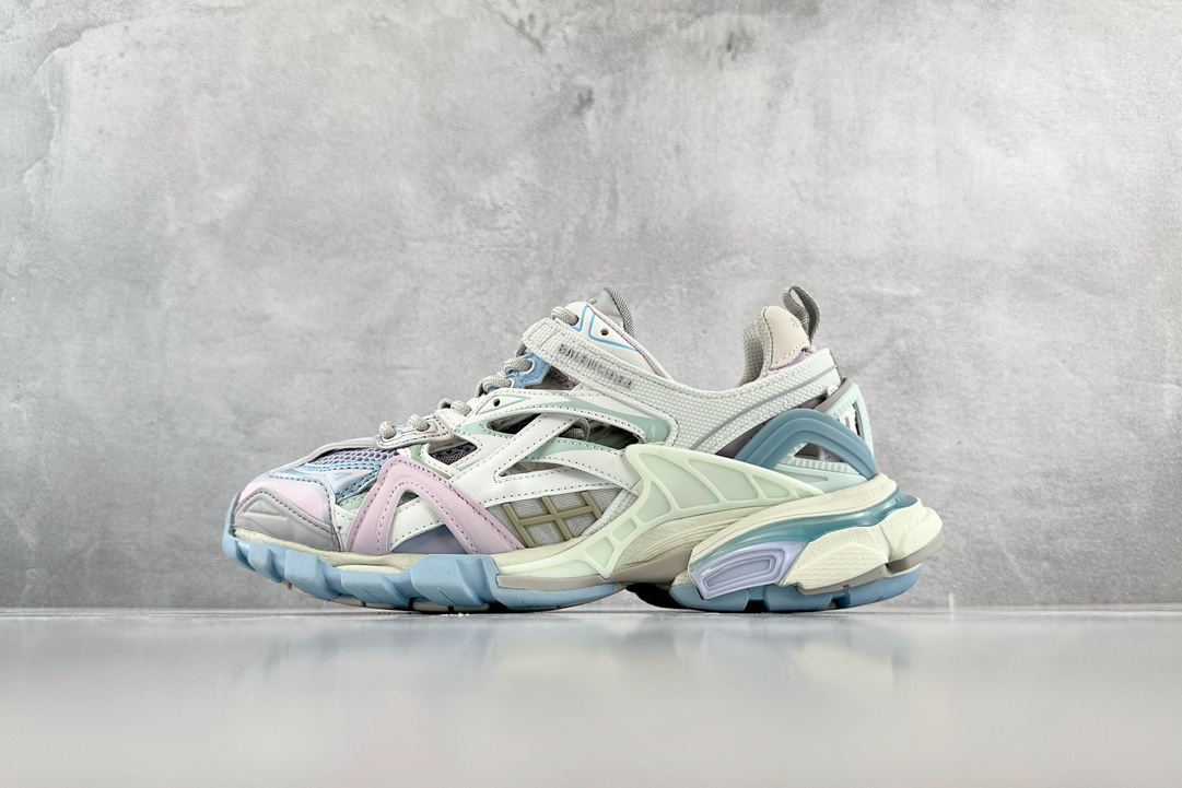 VG 520 Balenciaga巴黎世家 Track 2.0 Pastel 复古拼接 白蓝粉 568615W2GN39045