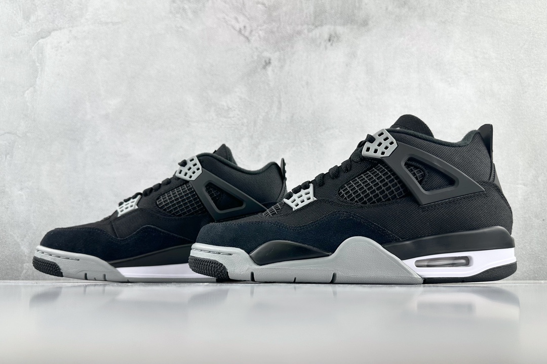 300 Kw 外贸特供尺码含49.5 50.5 Air Jordan 4 Retro "Black Canvas" 黑帆布 DH7138-006