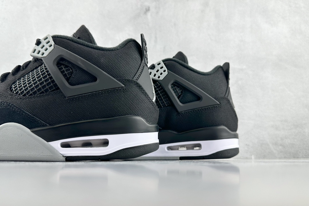 300 Kw 外贸特供尺码含49.5 50.5 Air Jordan 4 Retro "Black Canvas" 黑帆布 DH7138-006