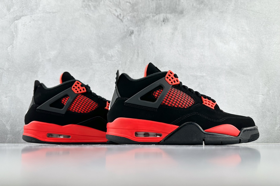 300 Jordan Air Jordan 4 retro "'red thunder"' 红雷电 黑红 CT8527-016