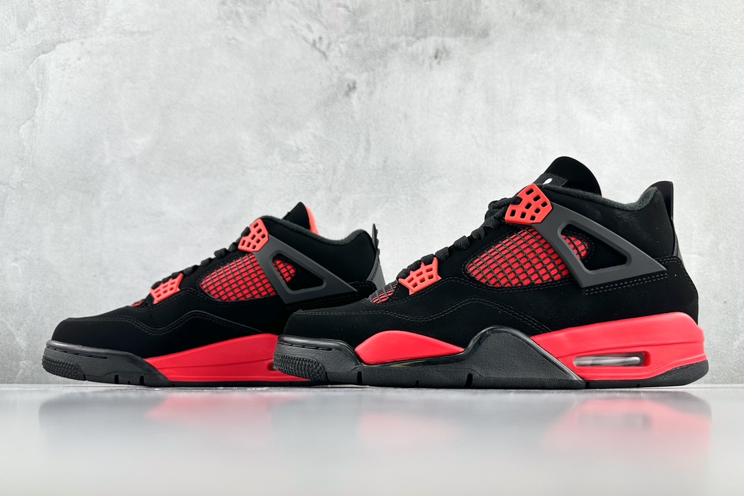 300 Jordan Air Jordan 4 retro "'red thunder"' 红雷电 黑红 CT8527-016