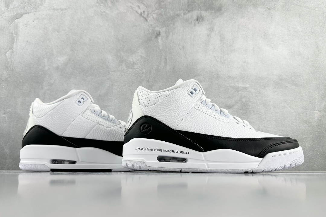 300 Fragment Design x Jordan Air Jordan 3 retro spwhite"' 藤原浩 黑白 DA3595-100