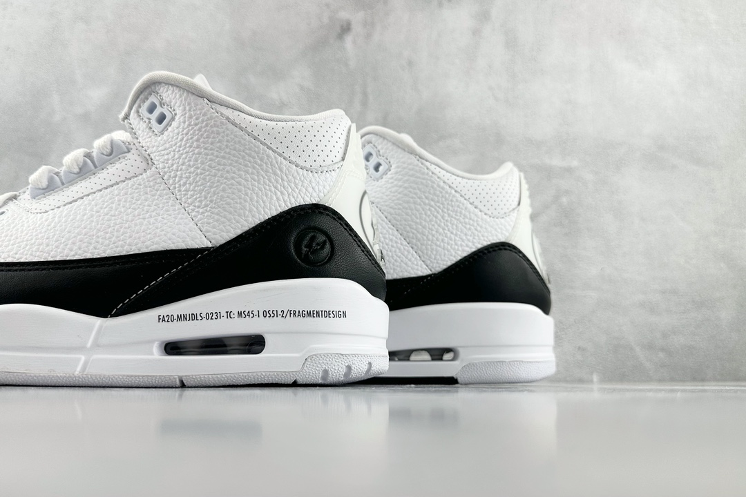 300 Fragment Design x Jordan Air Jordan 3 retro spwhite"' 藤原浩 黑白 DA3595-100