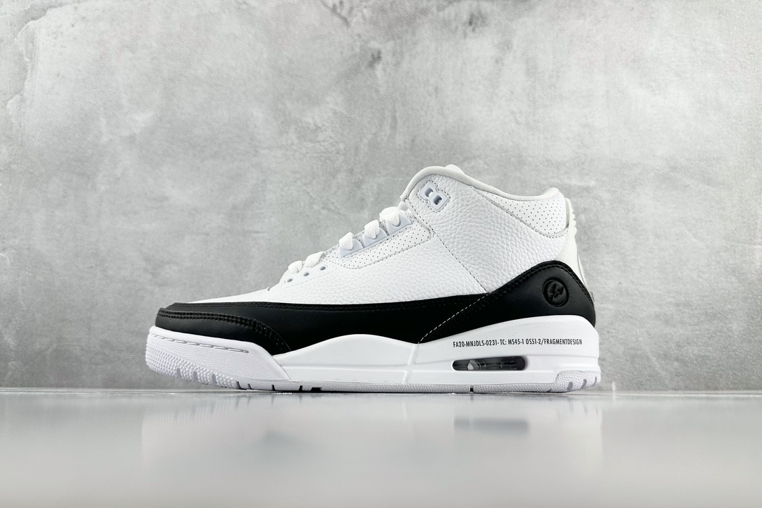 300 Fragment Design x Jordan Air Jordan 3 retro spwhite”‘ 藤原浩 黑白 DA3595-100