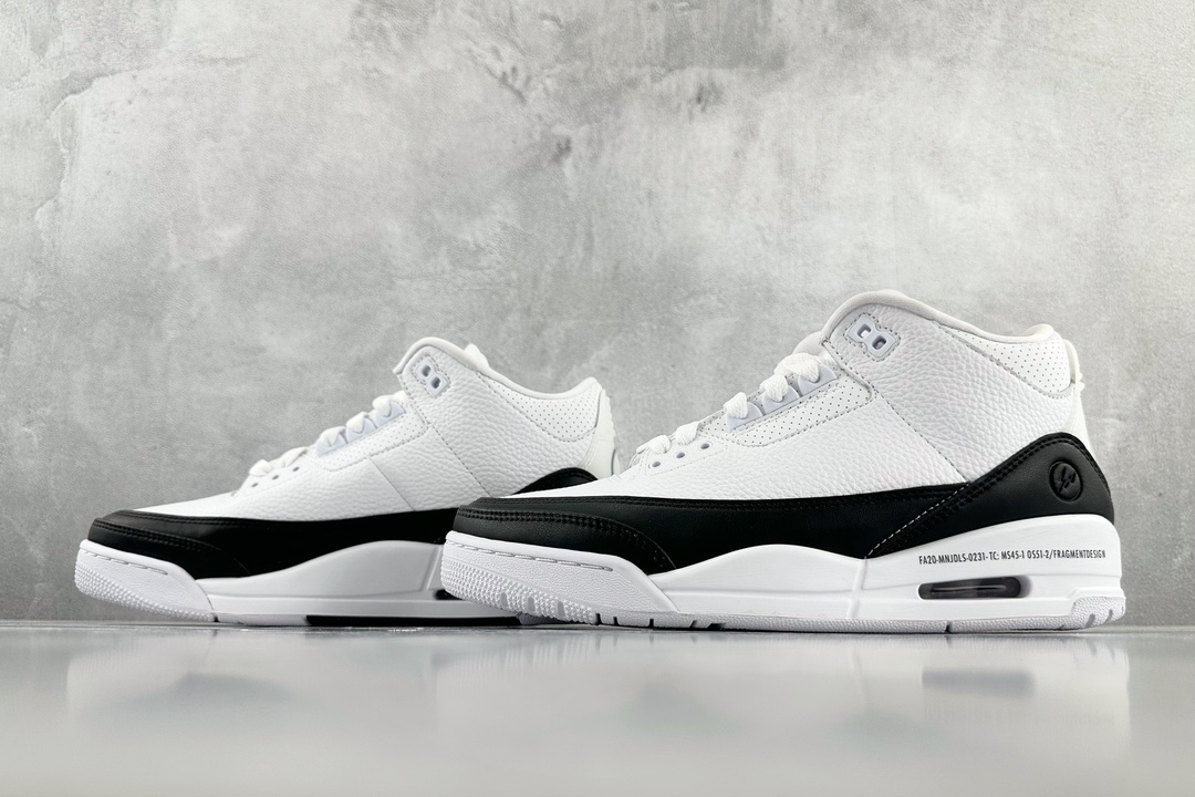 300 Fragment Design x Jordan Air Jordan 3 retro spwhite"' 藤原浩 黑白 DA3595-100