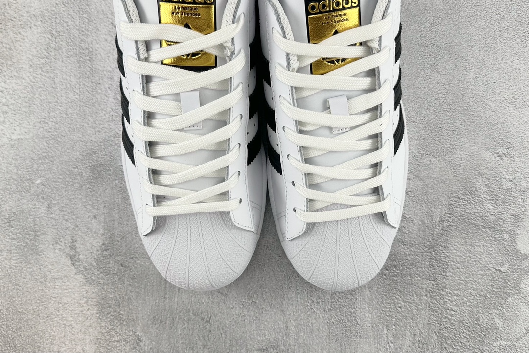 200 最新adidas originals Superstar 贝壳头 白黑 EG4958