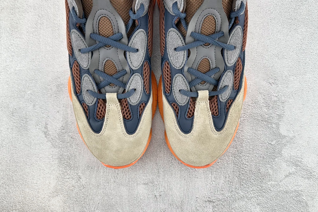 Pure original adridas originals Yeezy 500 burning ”Enflame” blue orange GZ5541