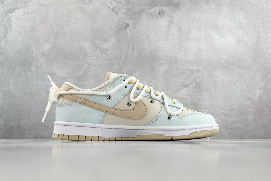 Pure original custom sneakers Nike Dunk Low Sea Salt Coconut Cloud Rice Blue DV0831-003