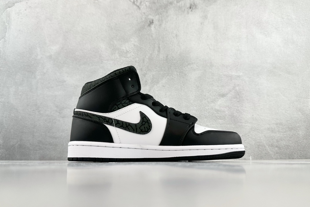 Jordan Air Jordan 1 Mid SE ”Panda Elephant” Black and White FB9911-001