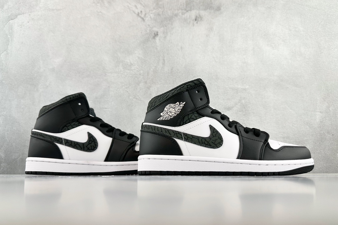 Jordan Air Jordan 1 Mid SE ”Panda Elephant” Black and White FB9911-001