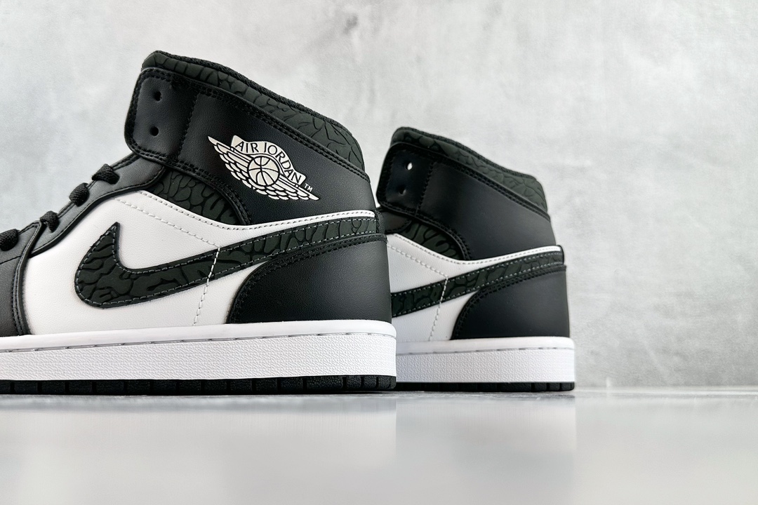 Jordan Air Jordan 1 Mid SE ”Panda Elephant” Black and White FB9911-001