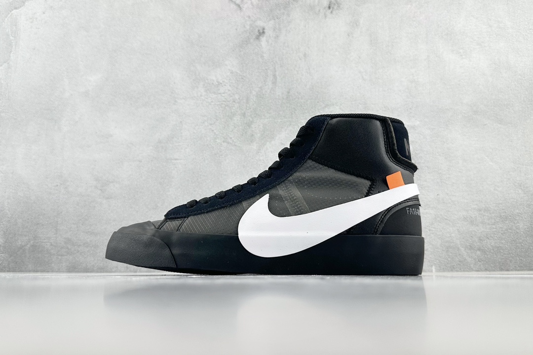 OFF-WHITE × Nike Blazer Mid Grim Reaper 黑白 AA3832-001