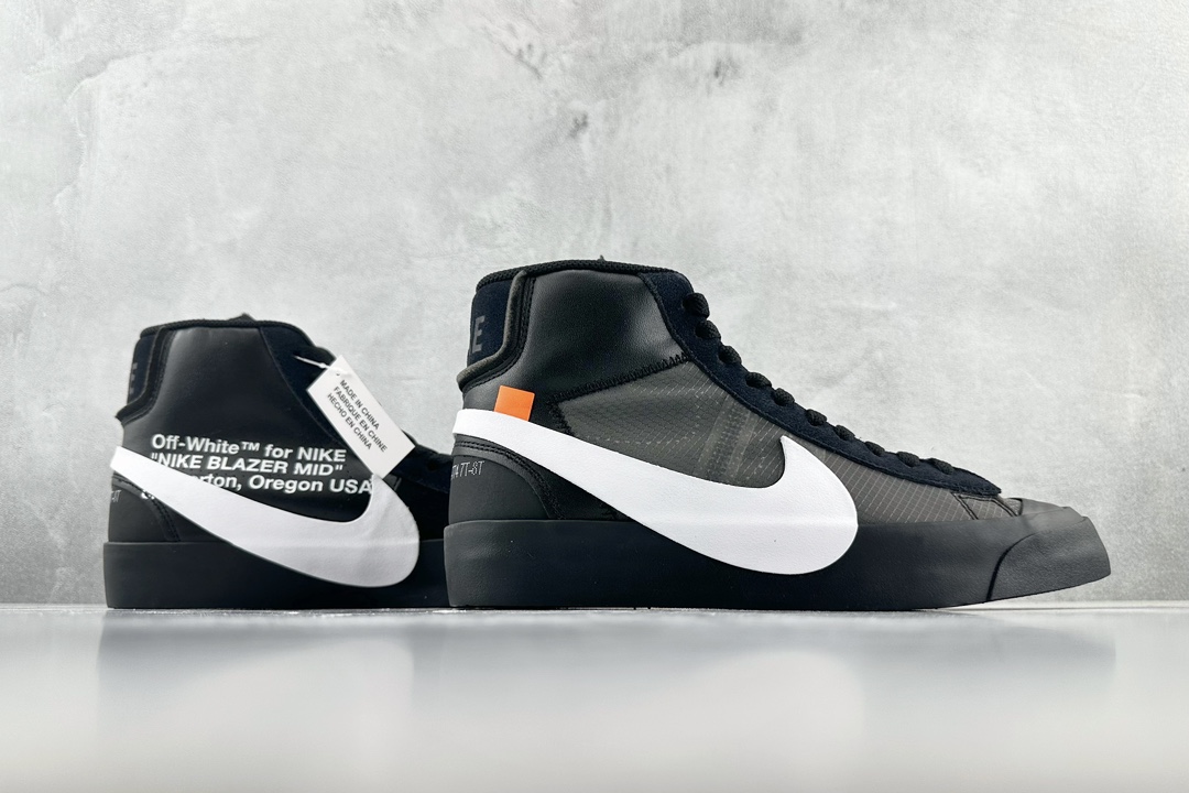 OFF-WHITE × Nike Blazer Mid Grim Reaper 黑白 AA3832-001