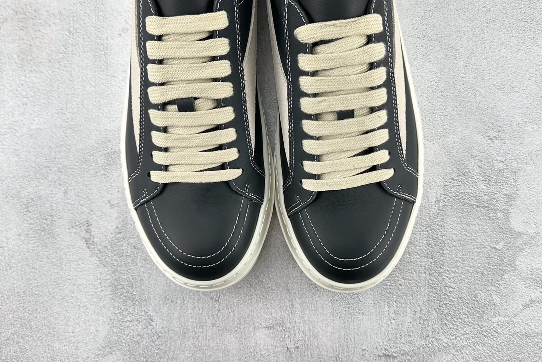 RICK OWENS/RO LuxOr Vintage leather black and white RU02C7897LCGLVS-911