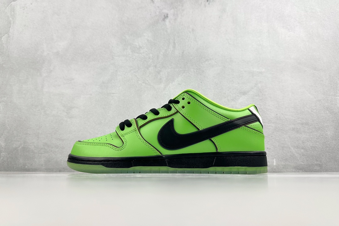 The Powerpuff Girls x Nike Dunk SB Low 飞天小女警 联名 毛毛 绿色 FZ8319-300