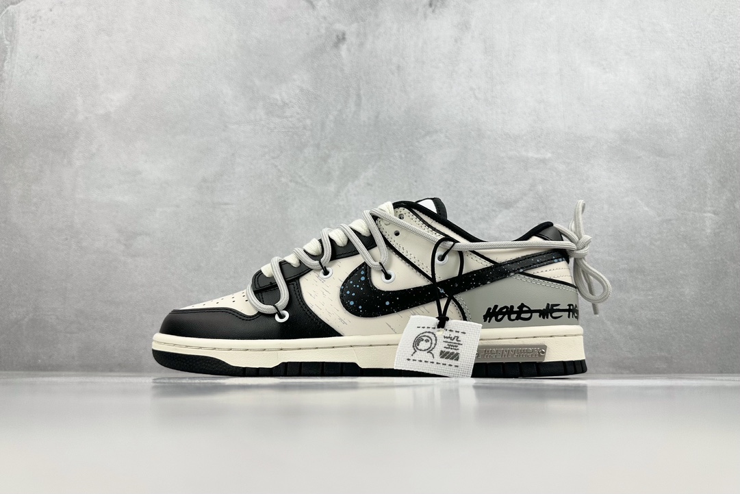 【定制球鞋】 Nike Dunk Low 熊猫恶作剧 宇宙探索星际迷航 GS 黑白色 DD1391-100