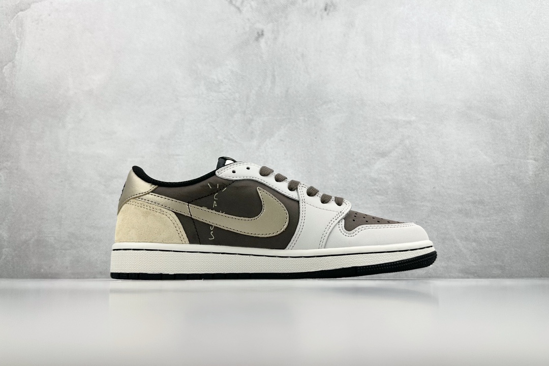 定制 Travis Scott x Fragment x Air Jordan 1 Low TS联名倒勾 DM7866-816