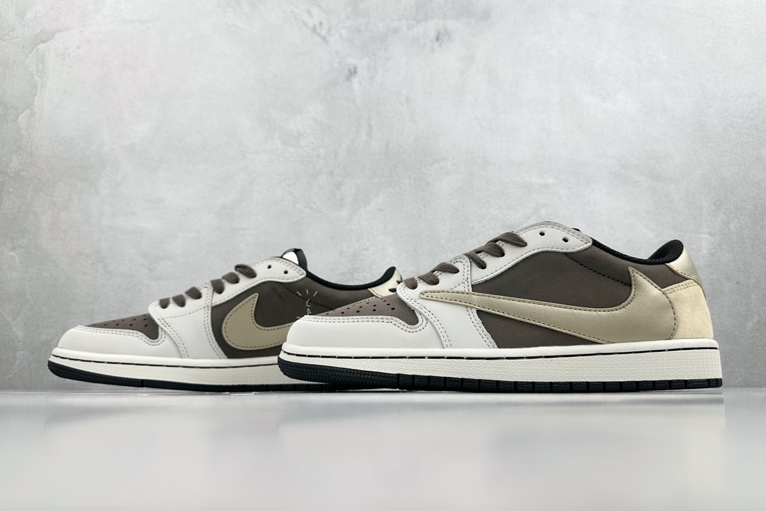 定制 Travis Scott x Fragment x Air Jordan 1 Low TS联名倒勾 DM7866-816