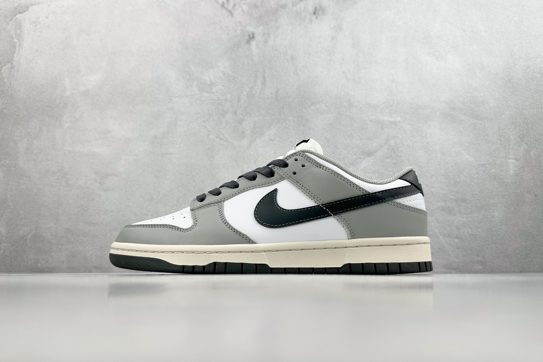 最新外贸批次 Nike Dunk Low ”Light Smoke Grey” 白灰 DD1503-117