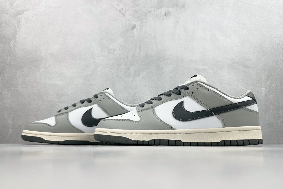 最新外贸批次 Nike Dunk Low ”Light Smoke Grey” 白灰 DD1503-117