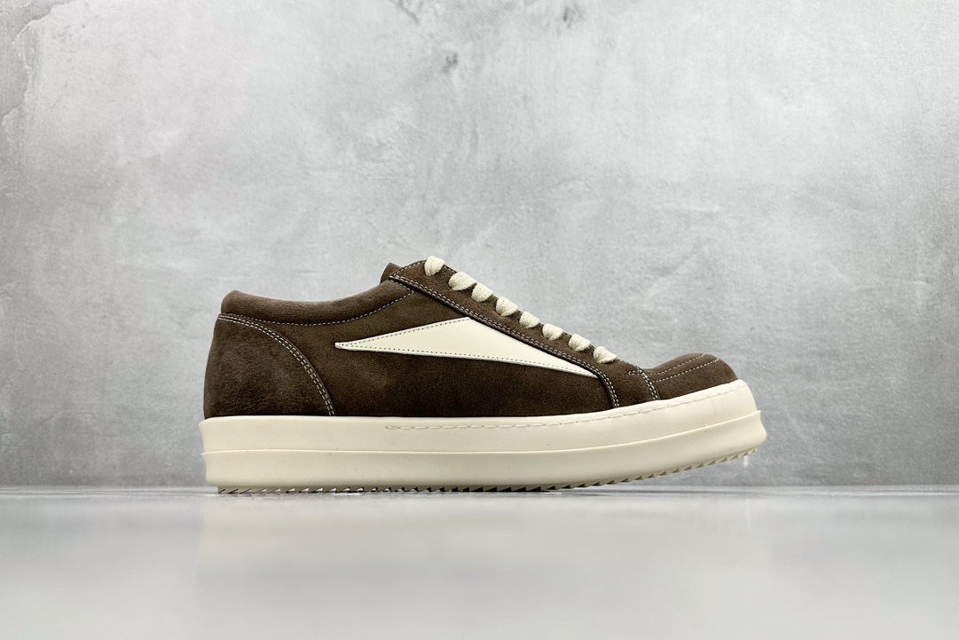 RICK OWENS/RO Round Toe Lace-Up Brown RU02C7897LWNLVS-411