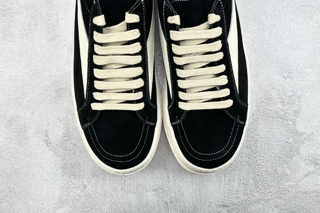 RICK OWENS/RO suede black and white RU01C4897LVSLPO-911