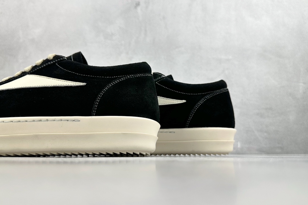 RICK OWENS/RO suede black and white RU01C4897LVSLPO-911