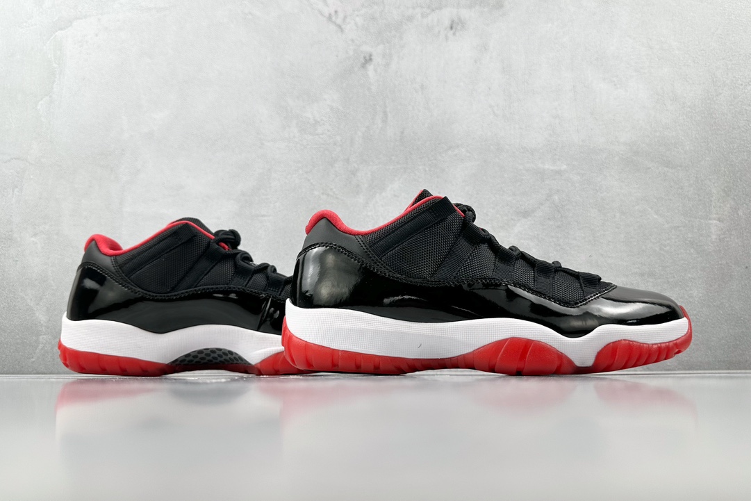 纯原口碑神作外贸特供JordanAirJordan11retrolow黑红货号528895012尺码40