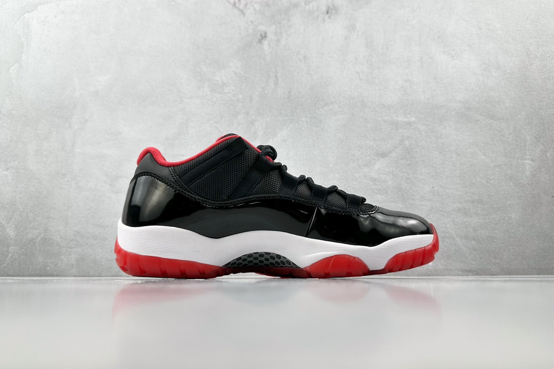 纯原口碑神作外贸特供JordanAirJordan11retrolow黑红货号528895012尺码40