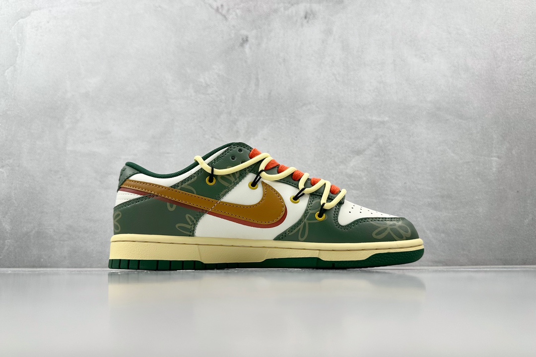  
【定制球鞋】 Nike Dunk Low 熊猫恶作剧 街头涂鸦 绿橙

货号：DD1391-300
