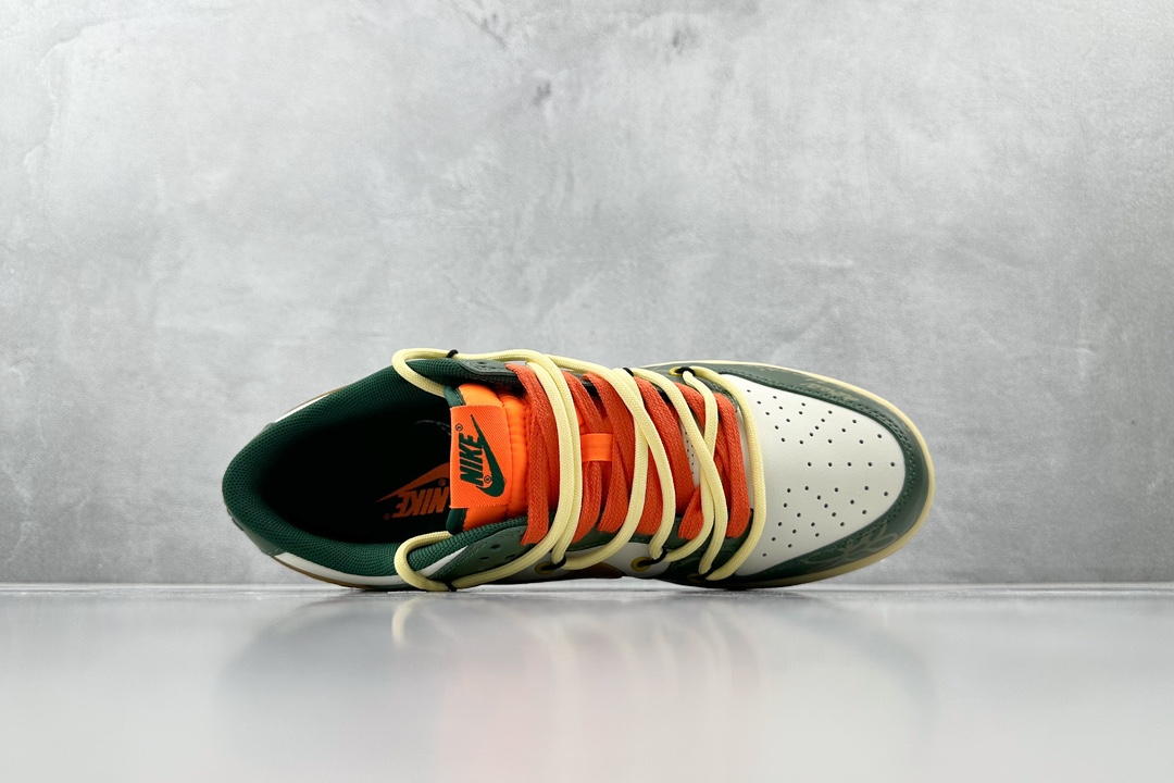  
【定制球鞋】 Nike Dunk Low 熊猫恶作剧 街头涂鸦 绿橙

货号：DD1391-300
