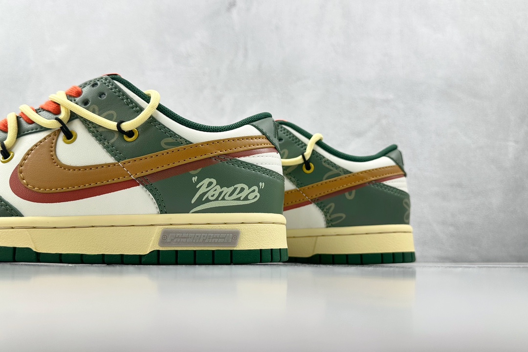  
【定制球鞋】 Nike Dunk Low 熊猫恶作剧 街头涂鸦 绿橙

货号：DD1391-300
