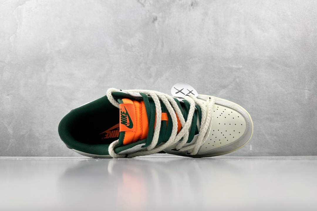  
【定制球鞋】 Nike Dunk Low 熊猫恶作剧 鬼面海 白绿橙

货号：DD1391-300
