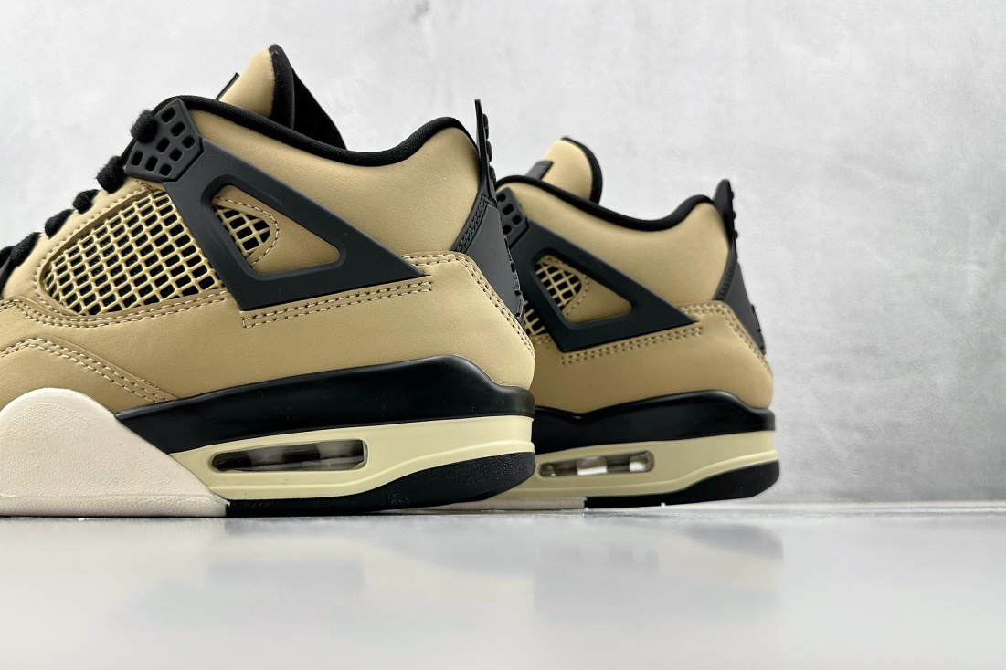 Word of mouth masterpiece foreign trade special size includes 49.5 50.5 Jordan Air Jordan 4 retro ”'mushroom” mushroom pearl milk tea AQ912-200