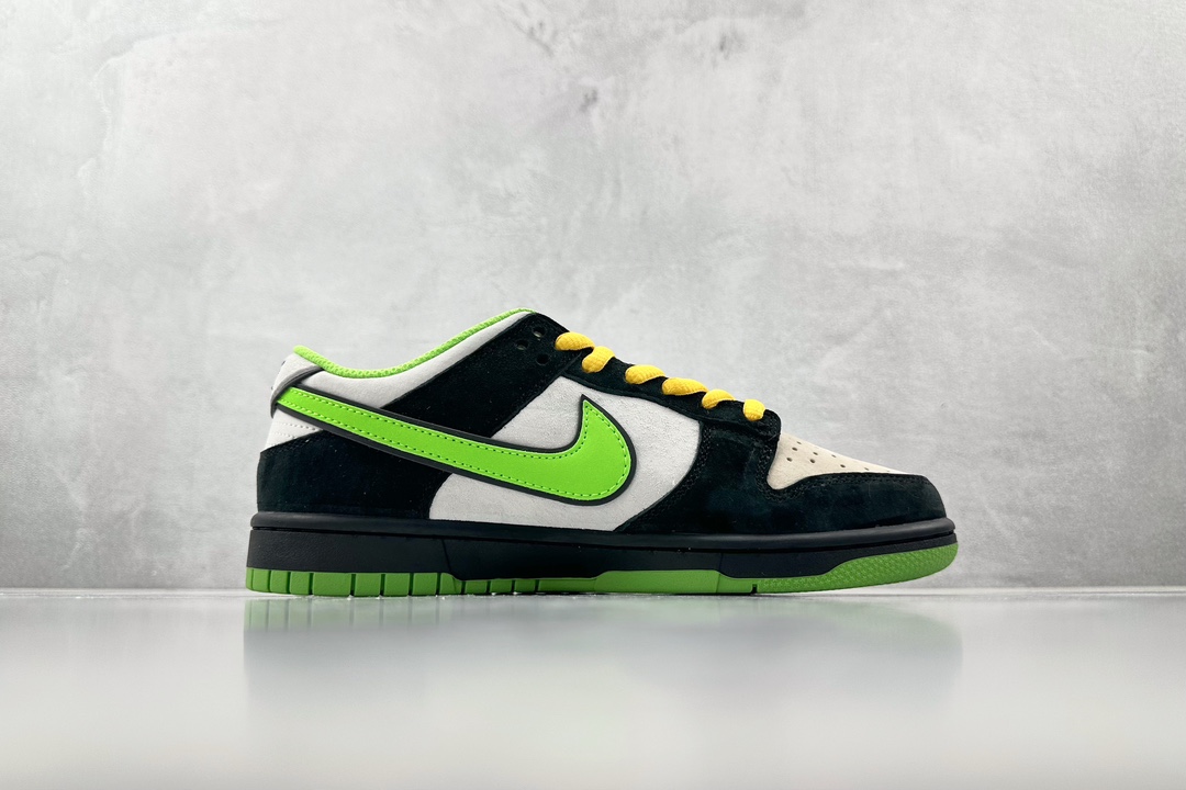 00 定制 飞天小女警 Nike Dunk Low 黑绿 GP5532-063