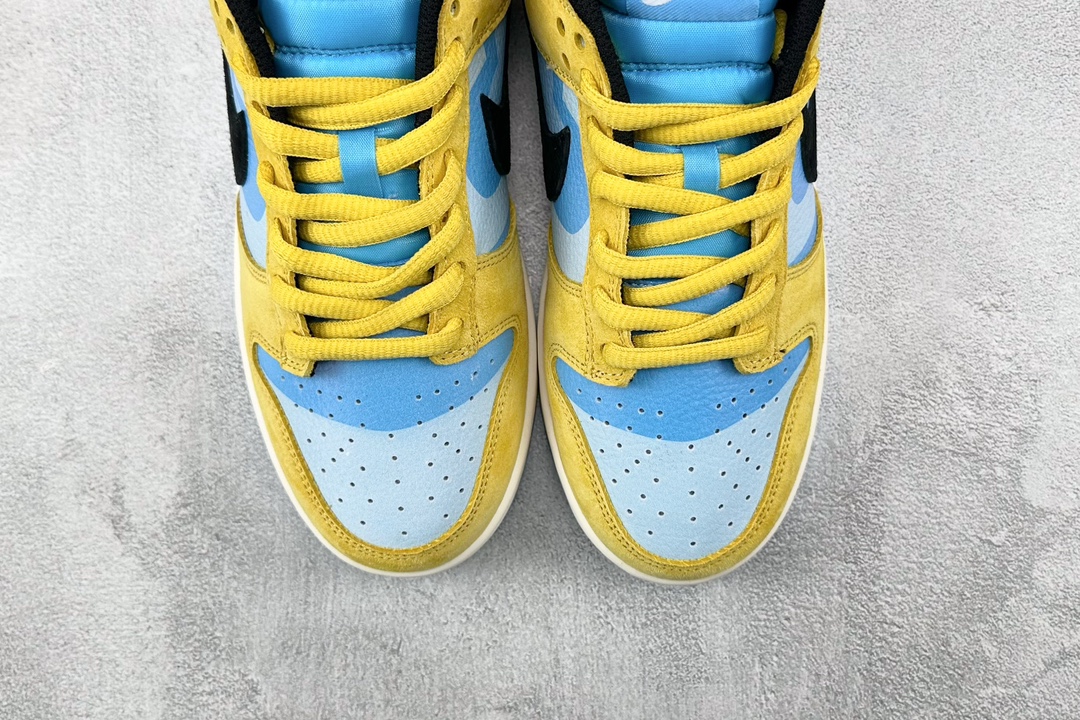 Custom Powerpuff Girls Nike Dunk Low Blue and Yellow GP5532-061