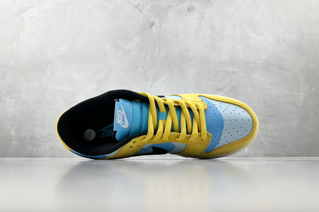 Custom Powerpuff Girls Nike Dunk Low Blue and Yellow GP5532-061