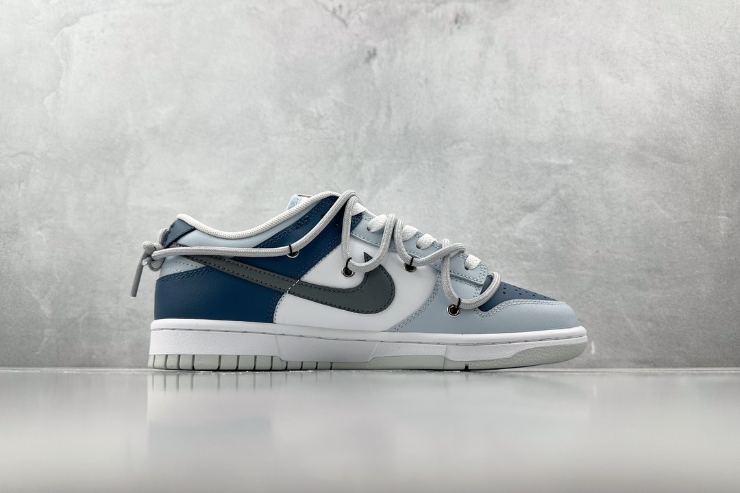 定制球鞋】 Nike Dunk Low ”Neutral Grey”慵懒周末 GS 蓝灰白 DV0831-101