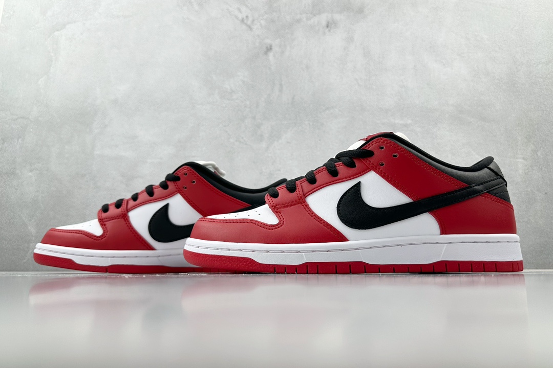 口碑神作 外贸特供 Nike Dunk SB Low Pro ”chicago” 芝加哥 黑白红 BQ6817-600